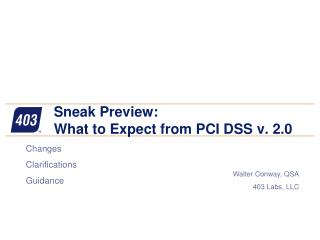 Sneak Preview: What to Expect from PCI DSS v. 2.0
