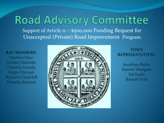 Road Advisory Committee