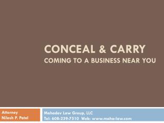 conceal &amp; carry Coming To A Business Near You