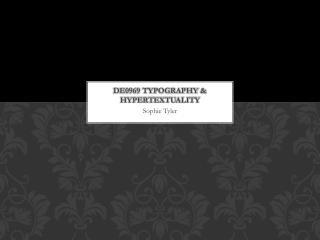DE0969 typography &amp; hypertextuality
