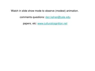 Watch in slide show mode to observe (modest) animation. comments questions: dan.kahan@yale.edu papers, etc: www.cultu