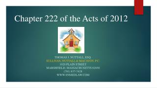 Chapter 222 of the Acts of 2012