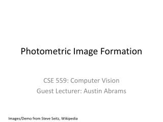 Photometric Image Formation