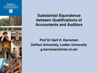 Substantial Equivalence between Qualifications of Accountants and Auditors