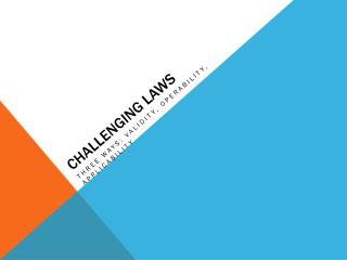 Challenging laws