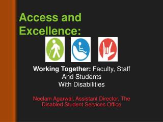 Working Together: Faculty, Staff And Students With Disabilities