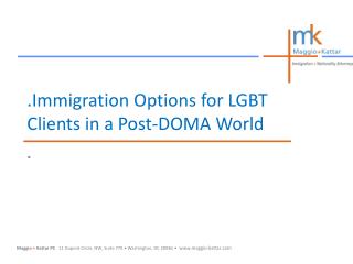 .Immigration Options for LGBT Clients in a Post-DOMA World