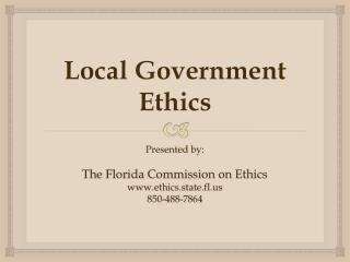 Local Government Ethics