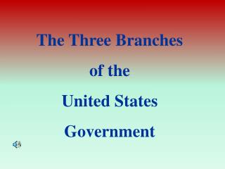 The Three Branches of the United States Government