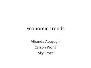 Economic Trends