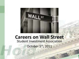Careers on Wall Street