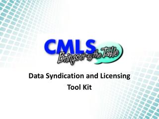 Data Syndication and Licensing Tool Kit