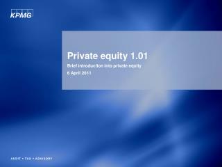 Private equity 1.01