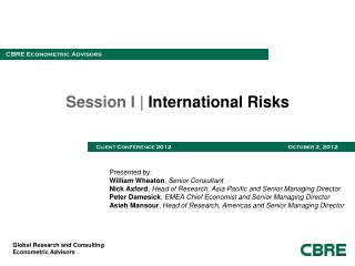 Session I | International Risks