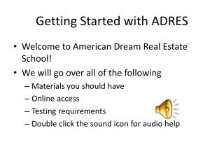 Getting Started with ADRES