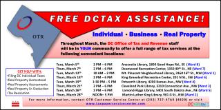 For more information, contact OTR Customer Service Center at (202) 727-4TAX (4829) or visit www.taxpayerservicecenter.c