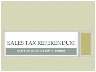 Sales tax referendum