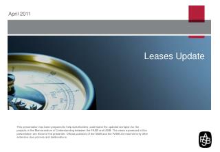 Leases Update