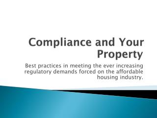 Compliance and Your Property