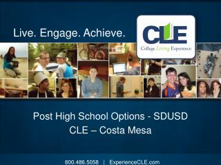 Post High School Options - SDUSD CLE – Costa Mesa