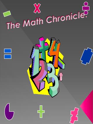 The Math Chronicle.