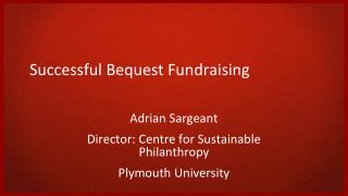 Successful Bequest Fundraising