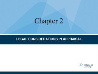 LEGAL CONSIDERATIONS IN APPRAISAL