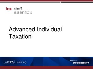 Advanced Individual Taxation