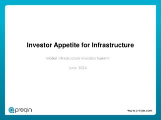 Investor Appetite for Infrastructure