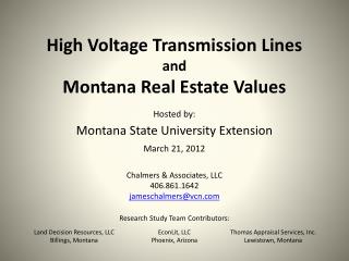 High Voltage Transmission Lines and Montana Real Estate Values