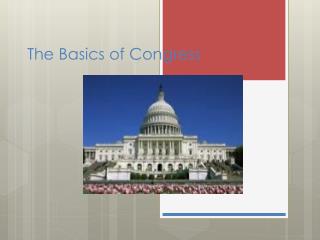 The Basics of Congress