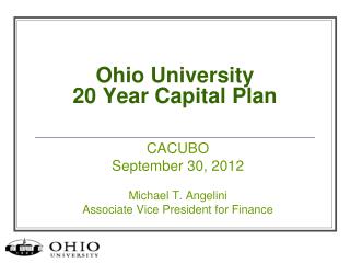 Ohio University 20 Year Capital Plan