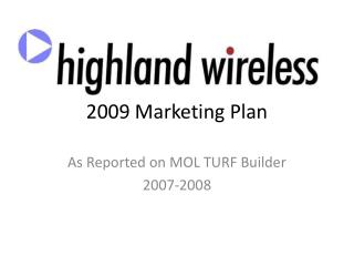 2009 Marketing Plan