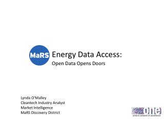Energy Data Access: Open Data Opens Doors