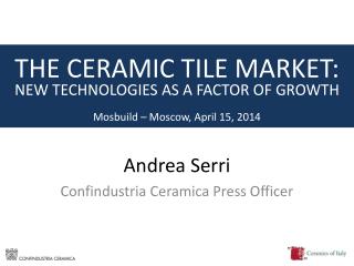 Andrea Serri Confindustria Ceramica Press Officer
