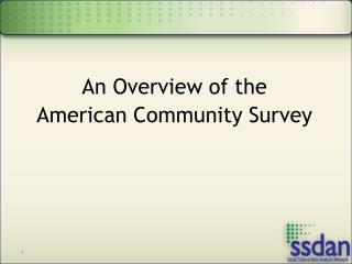 An Overview of the American Community Survey