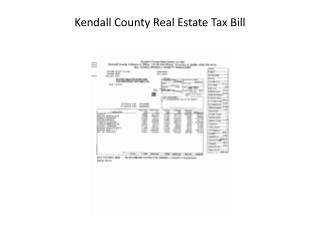 Kendall County Real Estate Tax Bill