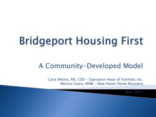 Bridgeport Housing First