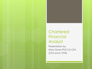 Chartered Financial Analyst