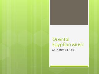 Oriental Egyptian Music