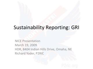 Sustainability Reporting: GRI
