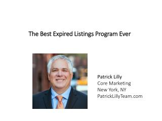 Patrick Lilly Core Marketing New York, NY PatrickLillyTeam.com