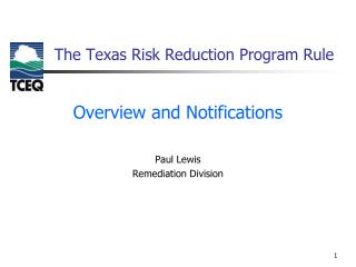 The Texas Risk Reduction Program Rule