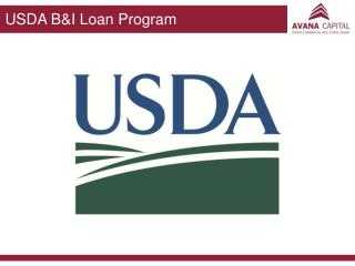 USDA B&amp;I Loan Program