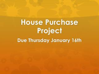 House Purchase Project
