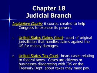 Chapter 18 Judicial Branch