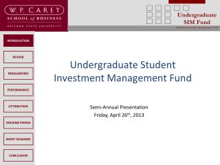 Undergraduate Student Investment Management Fund