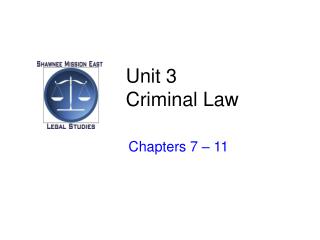 Unit 3 Criminal Law