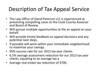 Description of Tax Appeal Service