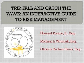 TRIP, FALL AND CATCH THE WAVE: AN INTERACTIVE GUIDE TO RISK MANAGEMENT